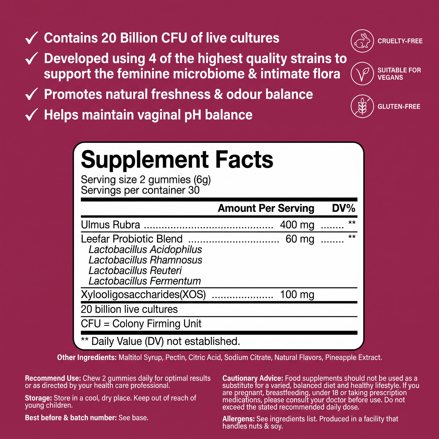 V-Balance Vaginal Probiotic Gummies